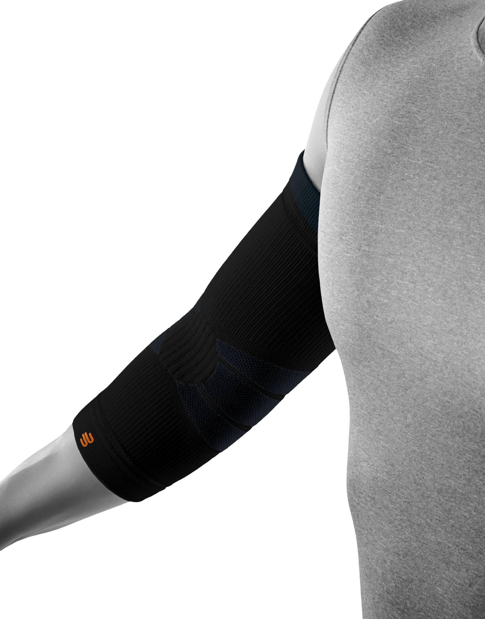 BAUERFEIND Codera de compresión al aire libre, 1 codera unisex con lana de merino, portátil a la derecha e izquierda para practicar deporte o senderismo