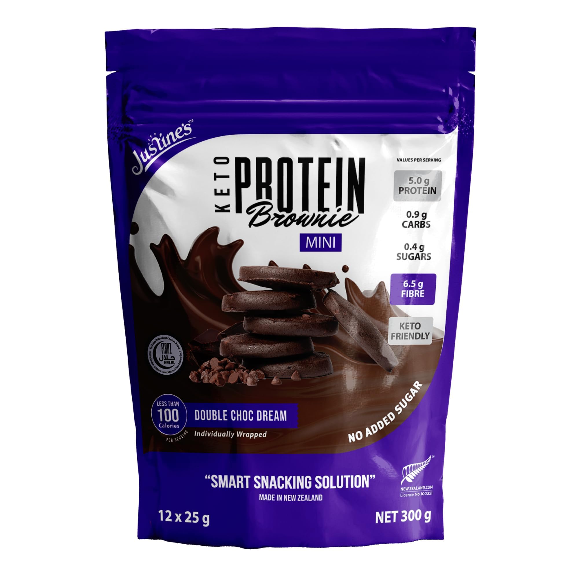 Protein Brownie Mini Double Chocolate Cookie (12 X 25Grams Each) | With 5G Protein & 6.5G Fibre | Smart Snacking Solution | No Added Sugar | Keto Friendly | Guilt Free