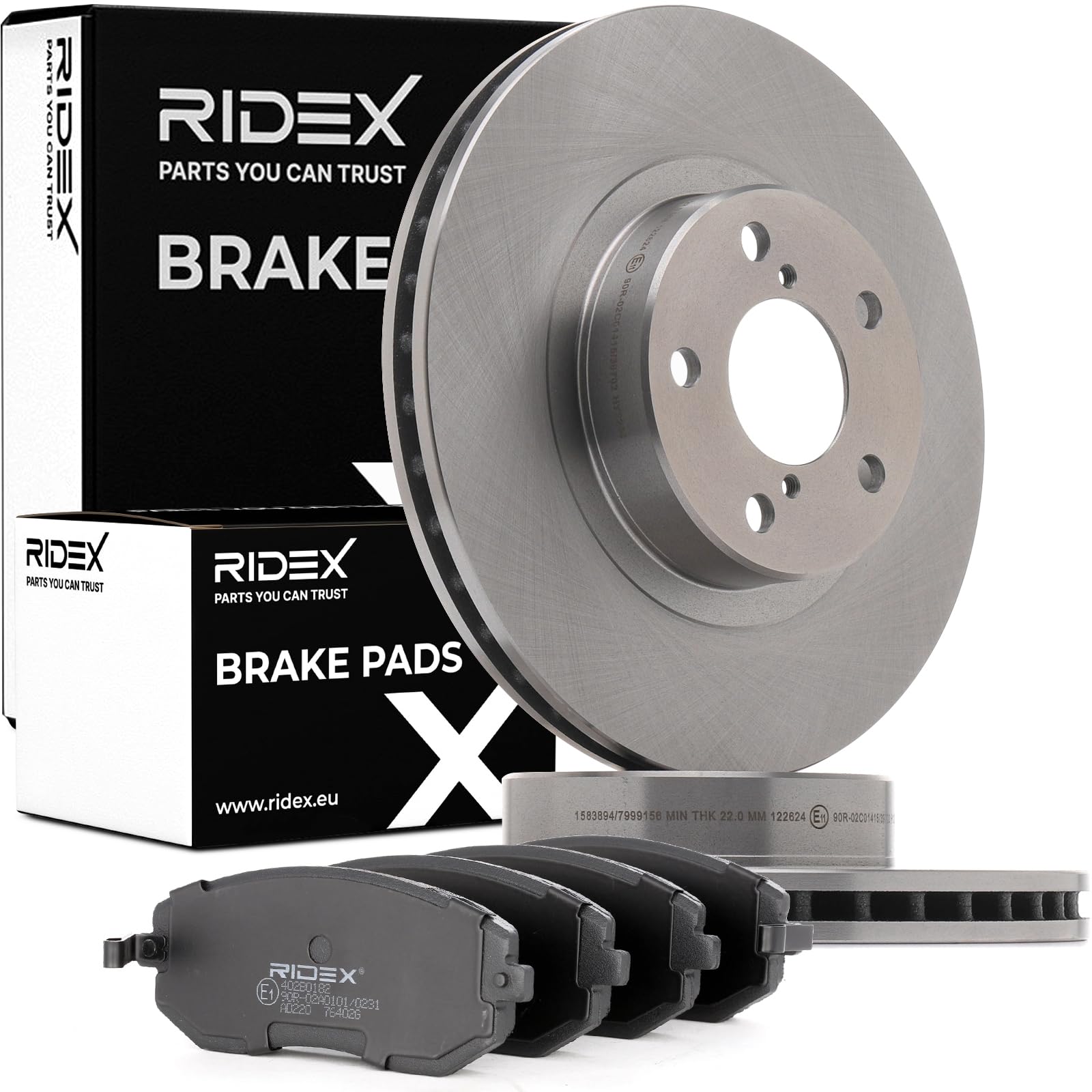 RIDEX Bremsenset Vorne 277mm Bremsscheiben und Bremsbeläge Kompatibel mit SUBARU FORESTER SH Belüftet