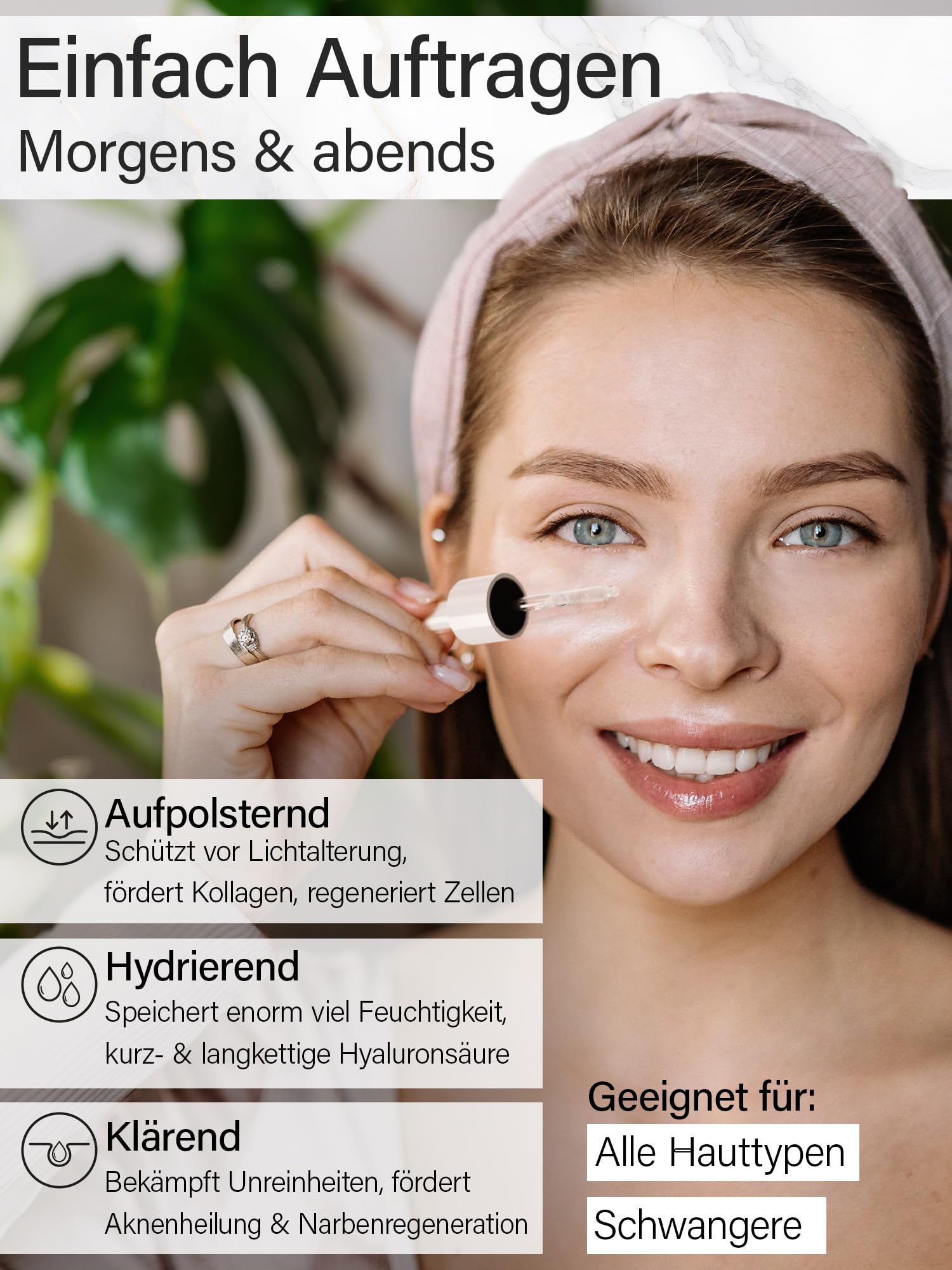 ROSENTAL Organics Sérum hialurónico, alta dosis de ácido hialurónico, cuidado facial hidratante, antienvejecimiento, cosmética natural (30 ml)
