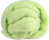 Vista 37 de Tejido de lana de 3.53 onzas, parte superior de lana de fibra para hilar, lana pura, hilo grueso, para fieltro de aguja, fieltro húmedo, hilado a