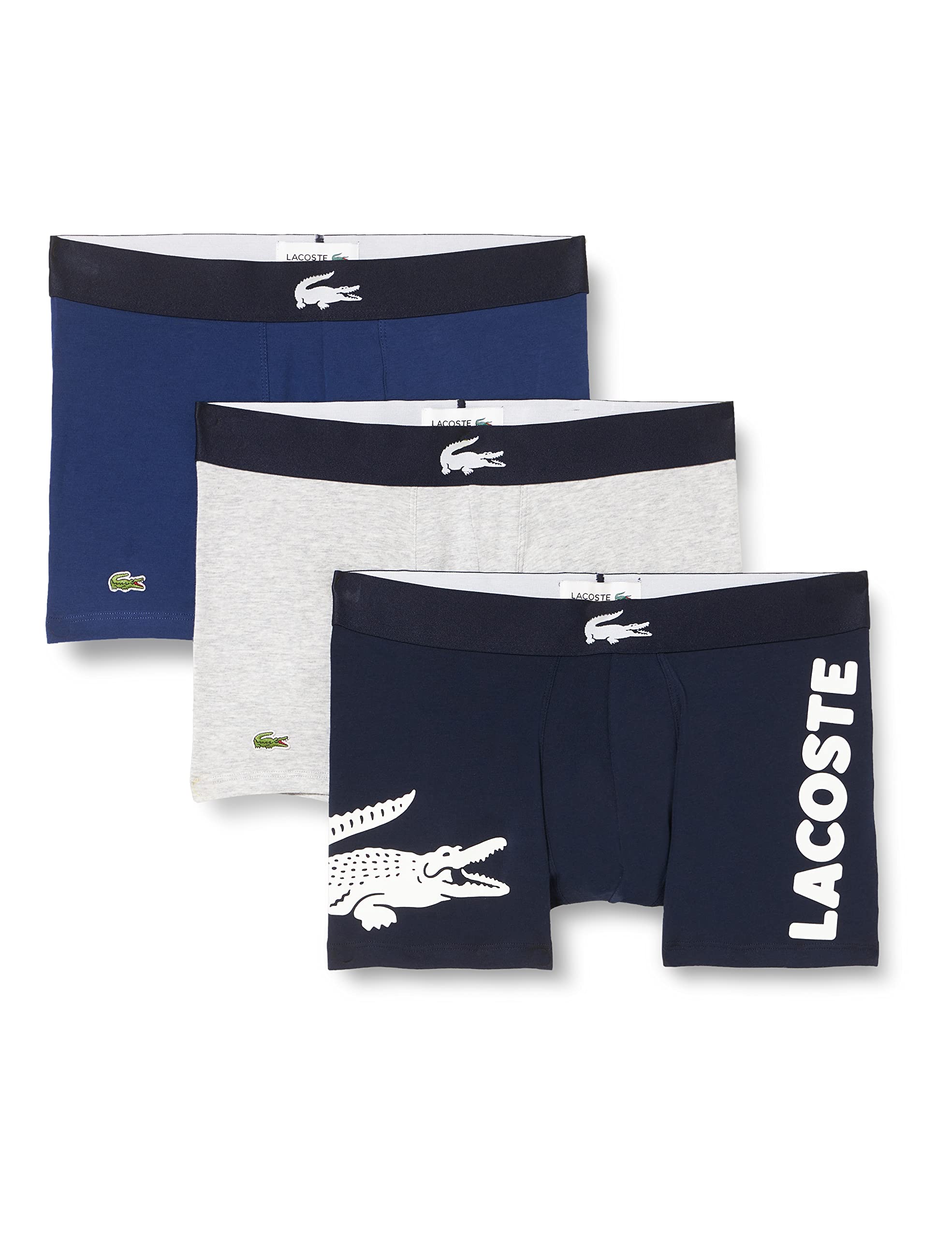 Lacoste Intimo (Pacco da 3) Uomo S Marine/Blanc-argent Chine