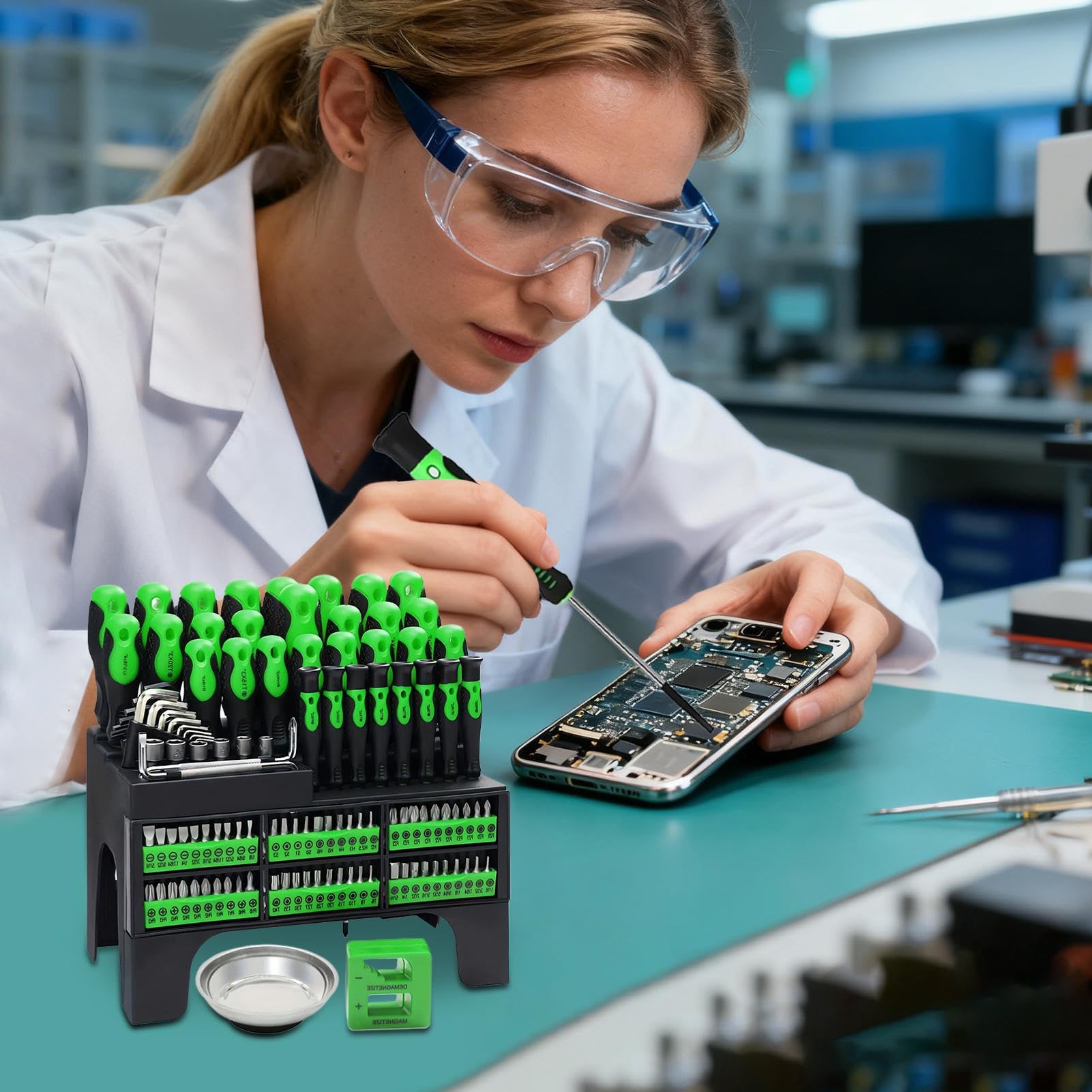 Zestawy Bitów Do Wkrętaków Przenośny Silnie Magnetyczny | Zestaw Przyrządów Śrubokrętowych Do Napraw Domowych Produkcji Przemysłowej Instalacji Elektrycznych i Napraw Dla Elektryków