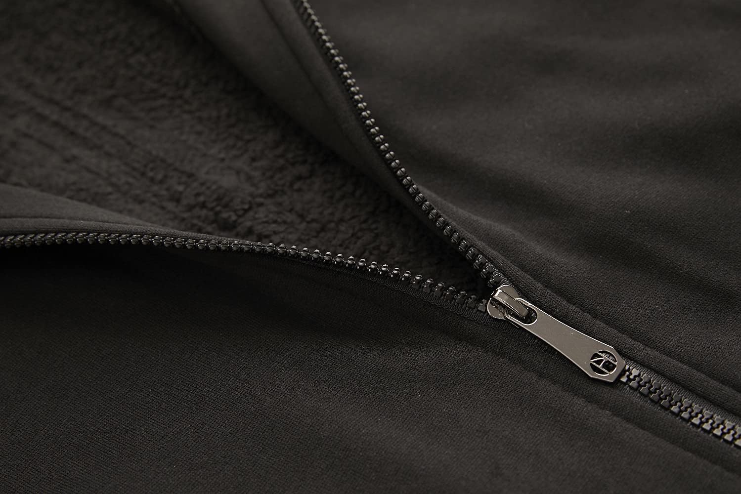 Facitisu Heavyweight Sherpa Lined Fleece Hoodie Sweatshirts for Men Winter Zip Plus Size Jacket - Image 4