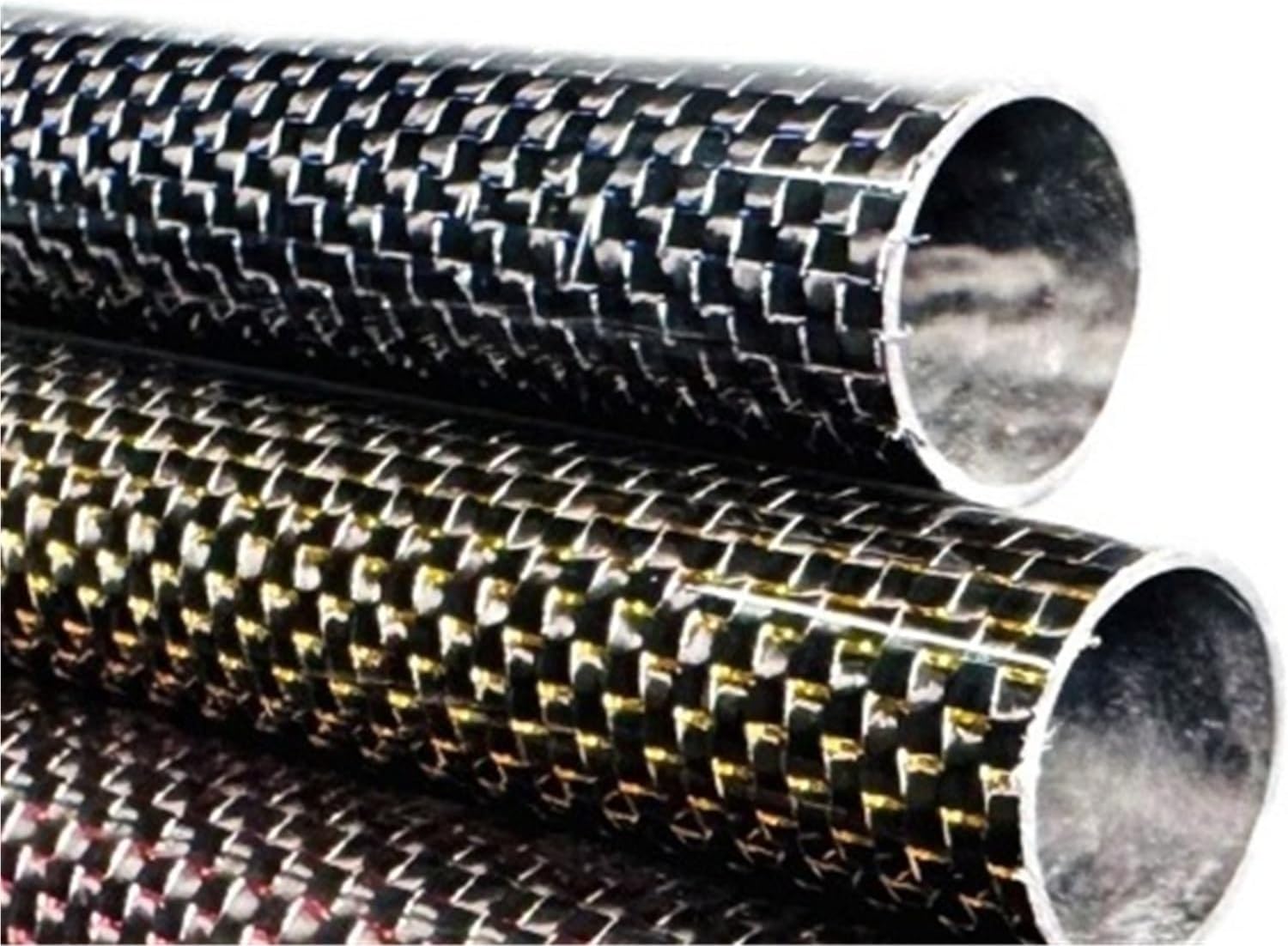1Pcs 500mm Carbon Fiber Tube 3K Hardness Composite Material OD 16mm 18mm 20mm 22mm 24mm 25mm 28mm 30mm Glossy Plain Weave(14x12x500 Aqua 1pc)