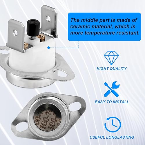Miniatura 5 de 2 piezas de reemplazo de interruptor de límite, resistente a altas temperaturas 47-22861-01 Interruptor de límite de horno enrollable compatible con