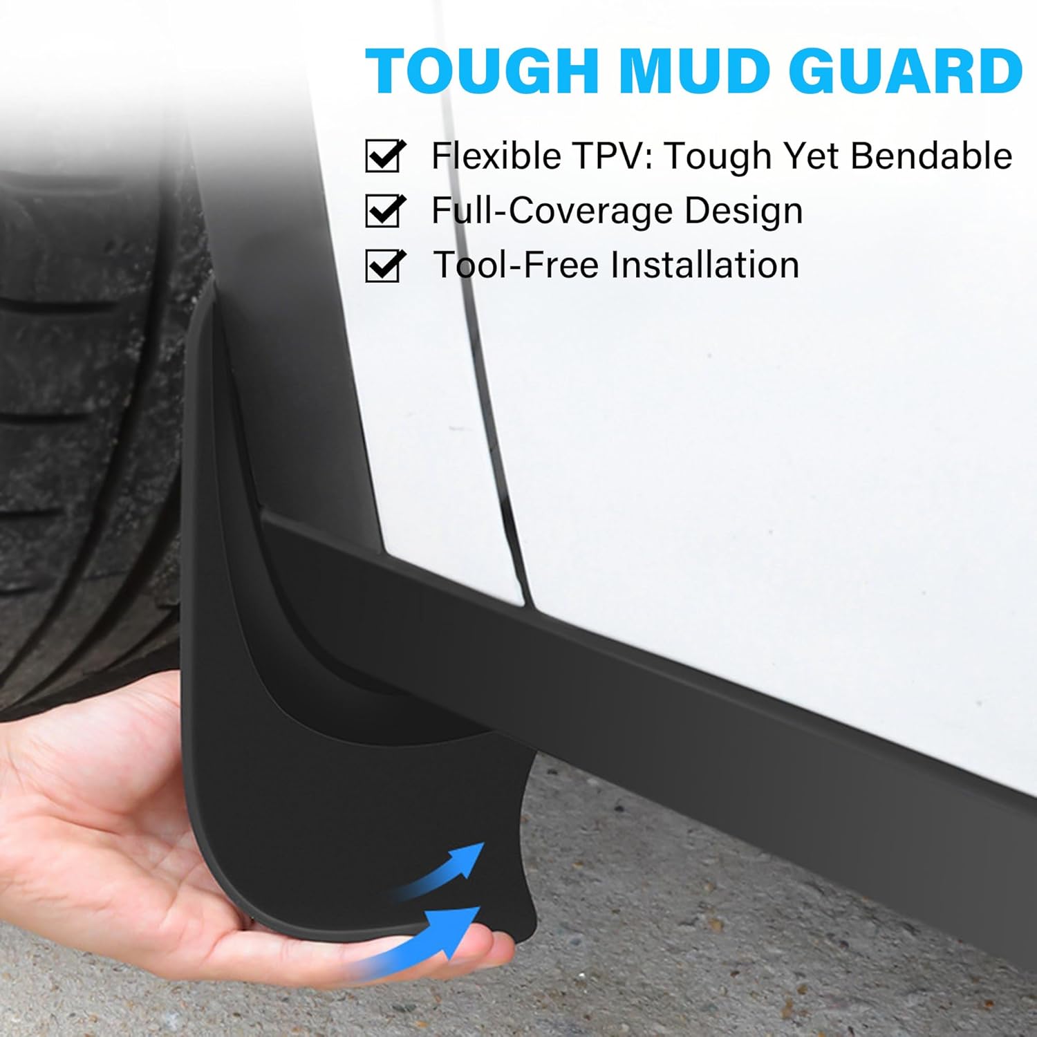 2026 Tesla Model Y Juniper Mud Flaps - Enhanced Fit All-Season Splash Guards, No-Drill Installation for Model Y 2025-2026 Upgrade,Protect Paint (Set of 4) - Image 6