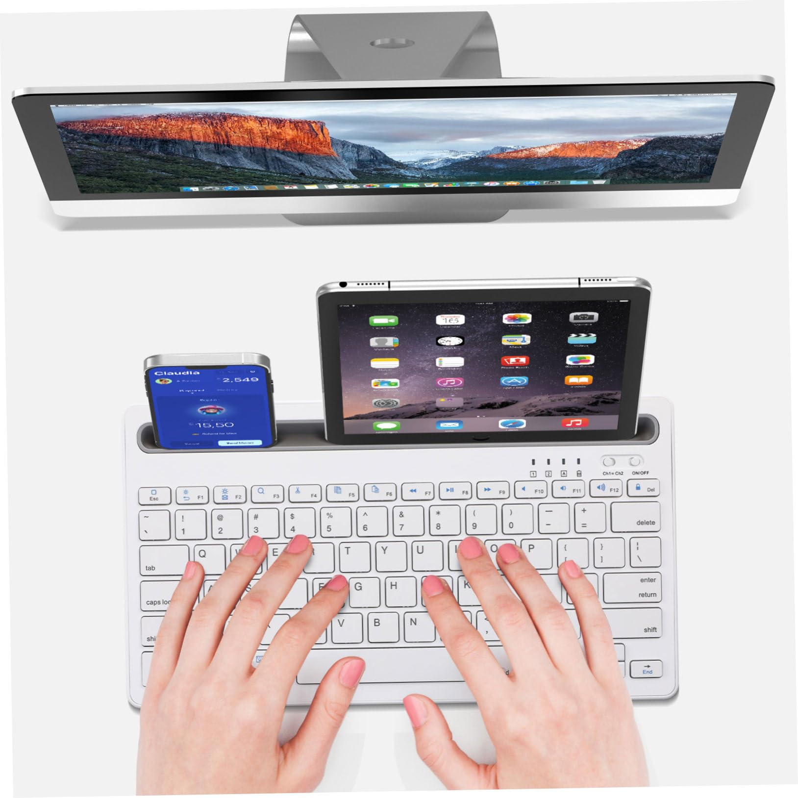 jojofuny Mini Tastiera Wireless Silenziosa Per Telefono E Tablet Tastiera Silenziosa Wireless
