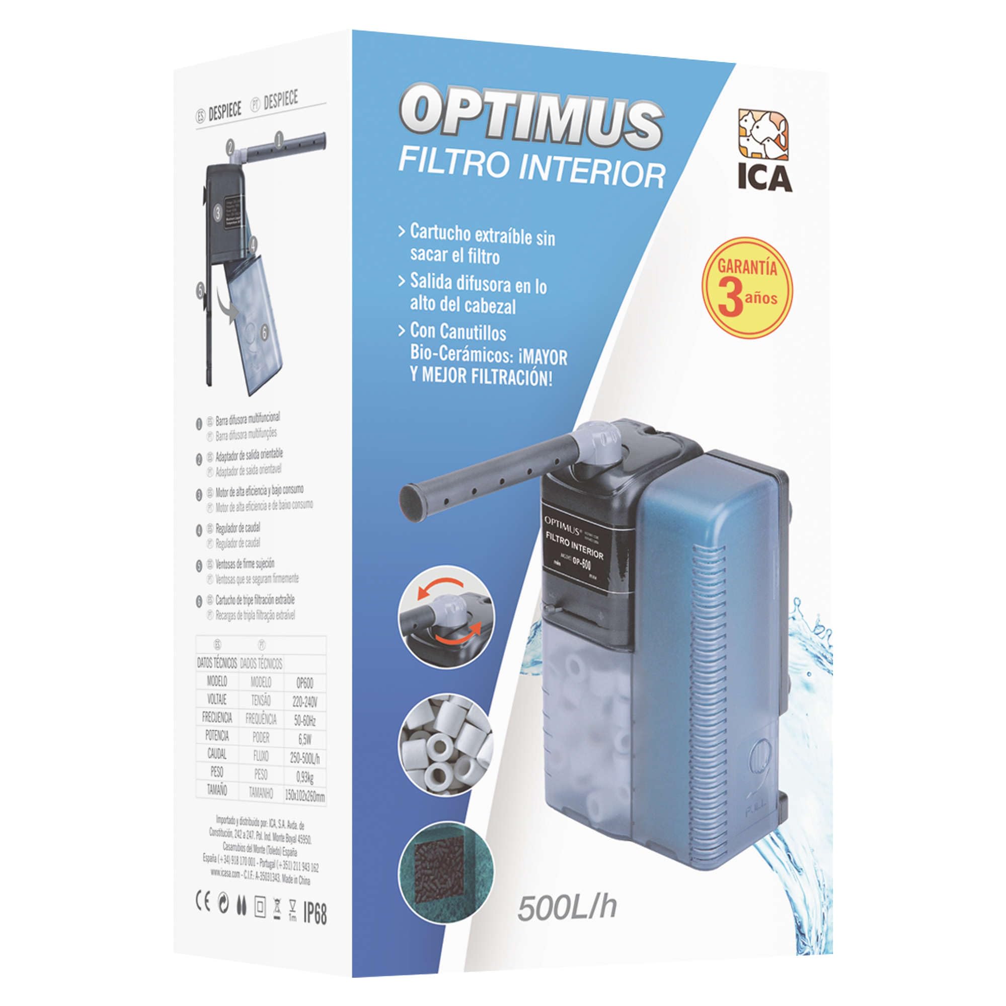 ICA OP600 Filtro Interior Optimius 600