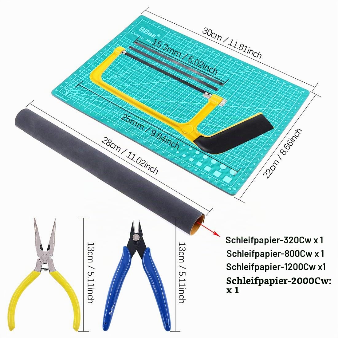 Keadic 87-teiliges Modellbau Werkzeug Set, Grundwerkzeuge für Gundam, Automodelle & DIY Bastelarbeiten, Komplettes Hobby Werkzeug-Set für Anfänger und Fortgeschrittene