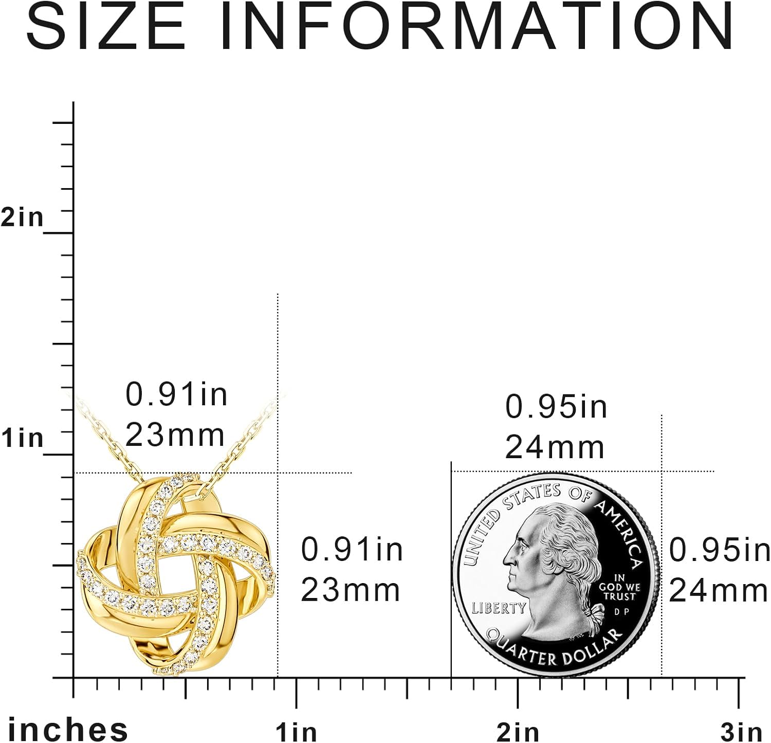 Love Knot Necklace for Women, 925 Sterling Silver/Finished in 14K Gold, Birthday Gift for Mom, Meaningful Necklace for Wife Girlfriend Sister Her