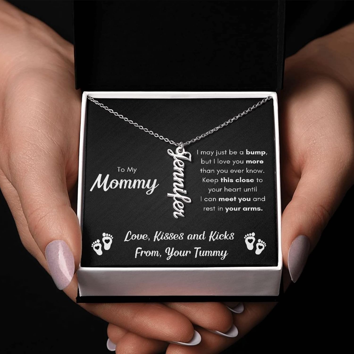 FG Family Gift Mall Baby Gift Set To My Mommy Necklaces For Women, Gift for New Mom, Baby Shower Present for Mom To Be Pregnancy Gifts for First Time Pregnant Moms Christmas