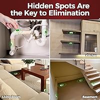 Vista 5 de 80 paquetes de cebo para cucarachas para infestación en interiores, potentes estaciones de cebo en gel para cucarachas de atracción rápida, fórmula