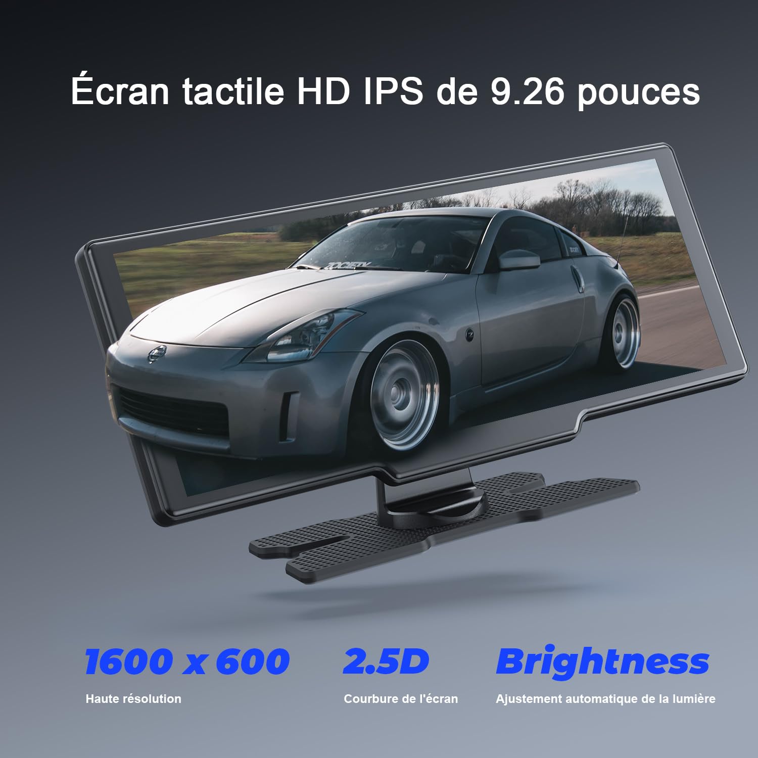 Avylet 9,26'' Carplay Voiture Apple CarPlay & Android Auto, dashcam Avant 4K + caméra de recul HD, 60FPS, Mise à Jour OTA, GPS, Commande vocale, Mirror Link, Bluetooth 5.2, AUX, FM，avec 64Go Carte