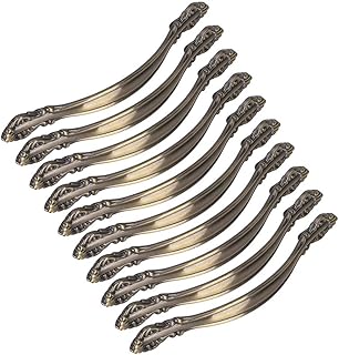 Puxador de tom de bronze, puxador de puxador de estilo antigo Bronze Tone puxador de puxador, 10 conjuntos para gaveta cômoda