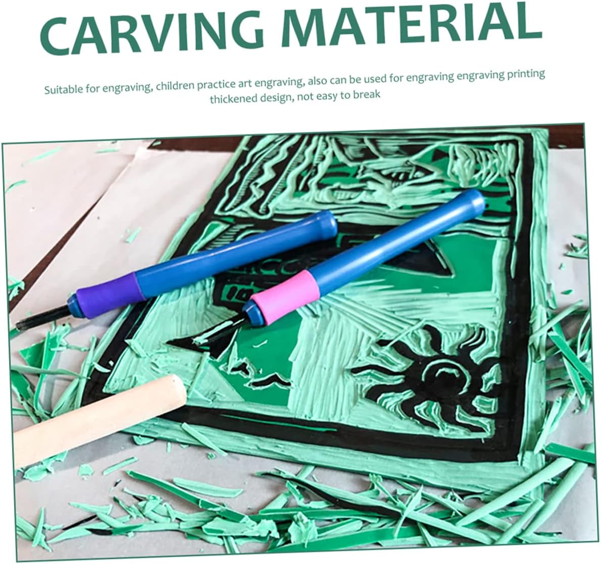 6pcs Easier Than Carving Sheets PVC Carving Sheets for Boys and Girls Safe