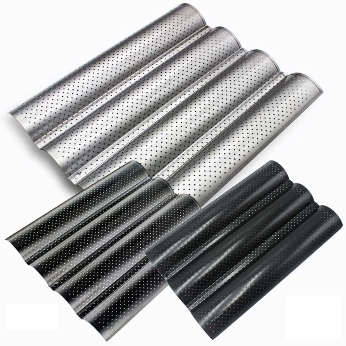 COLLBATH Kastenform für Brot Backen Perforiert Wellenbrote Backofen Toaster aus Lebensmittelechtem Kohlenstoffstahl Antihaftbeschichtet Zufällige Farbe