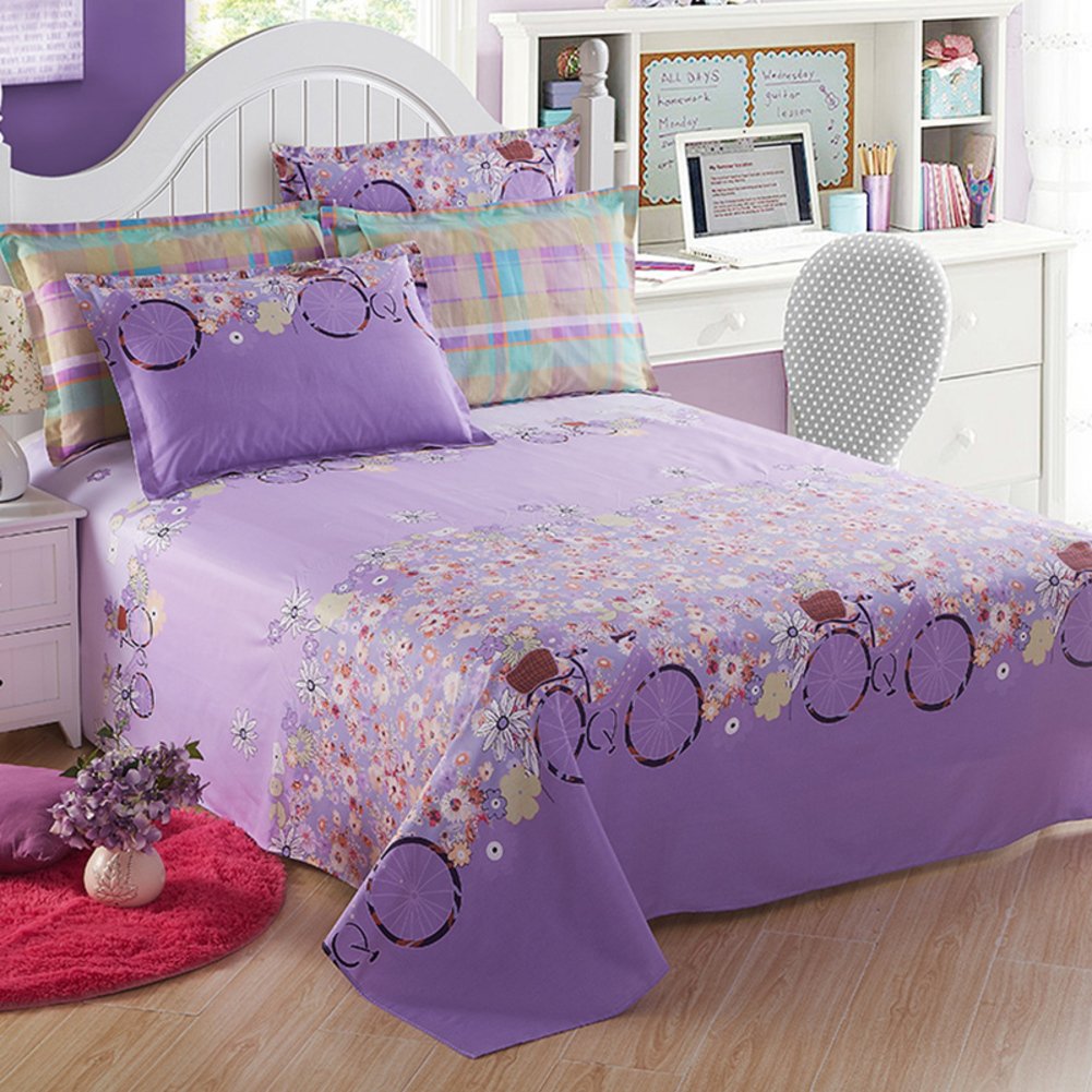 Drap plat en coton lits jumeaux 180x230 cm drap de lit adulte