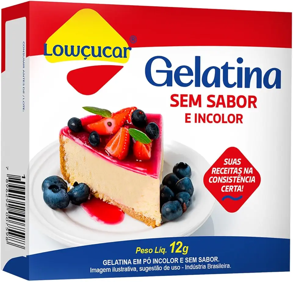 Gelatina Em Po Neutra E Incolor 12G