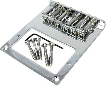 Telecastertm-Style Top-Loading Chrome Electric Guitar Bridge Plate for Humbuckers