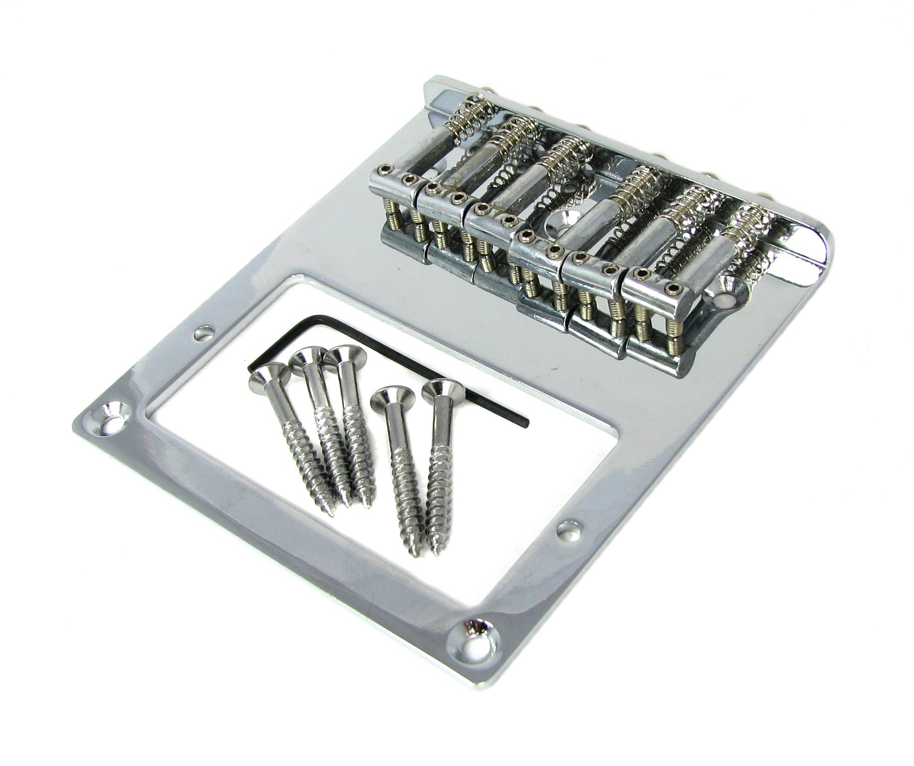 Telecaster(tm)-style Chrome Top-Loading Electric Guitar Bridge Plate for
