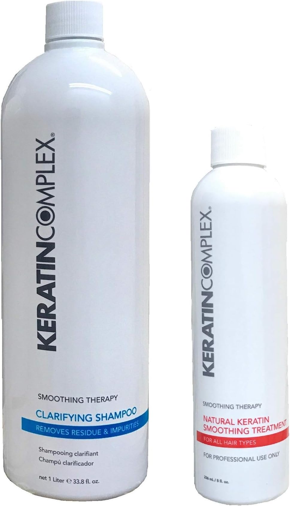 Keratin Complex Smoothing Therapy Treatment 8 oz + Clarifying Shampoo 33.8 oz