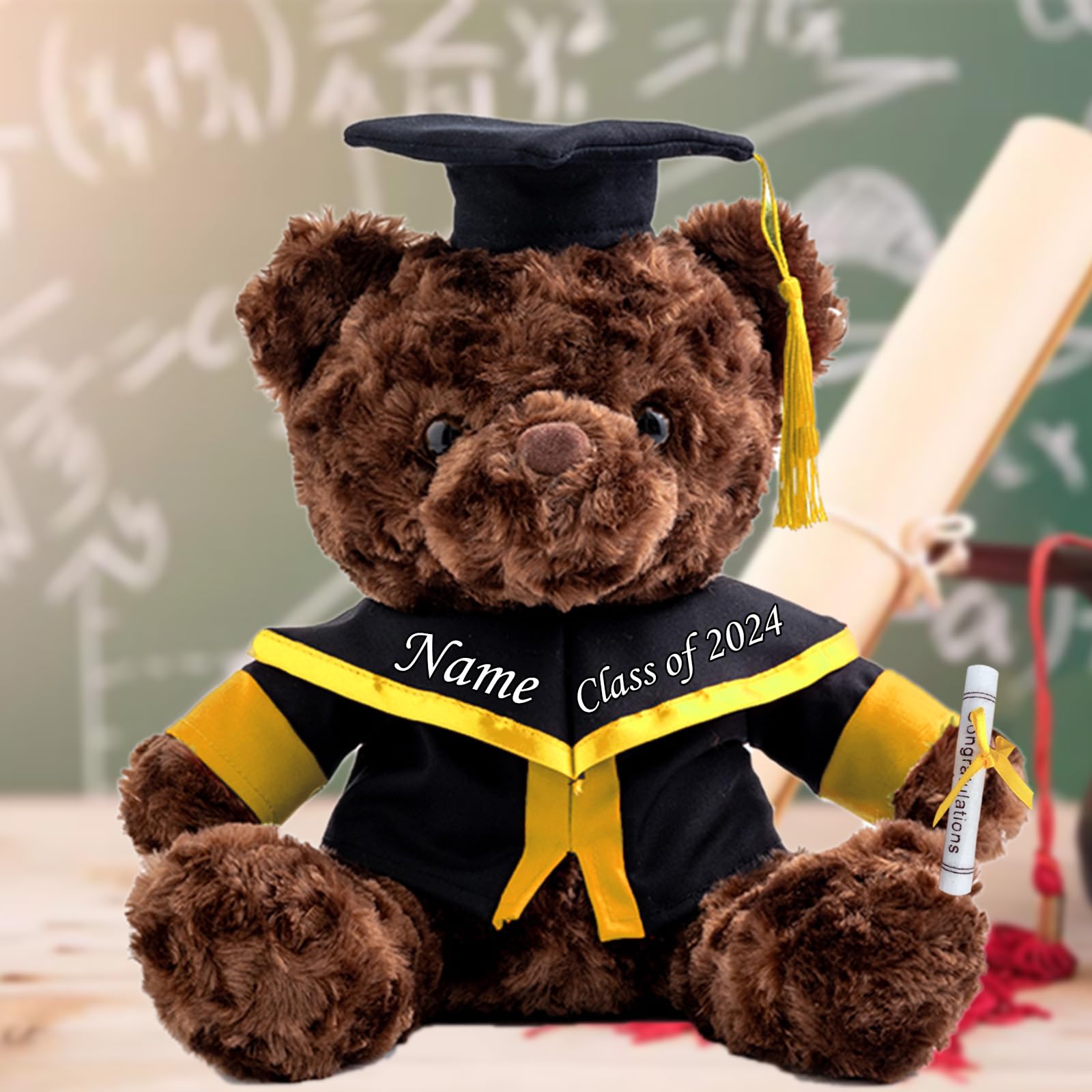 Personalized Graduation Teddy Bear 2025 - Custom Text Graduation Gift Plush