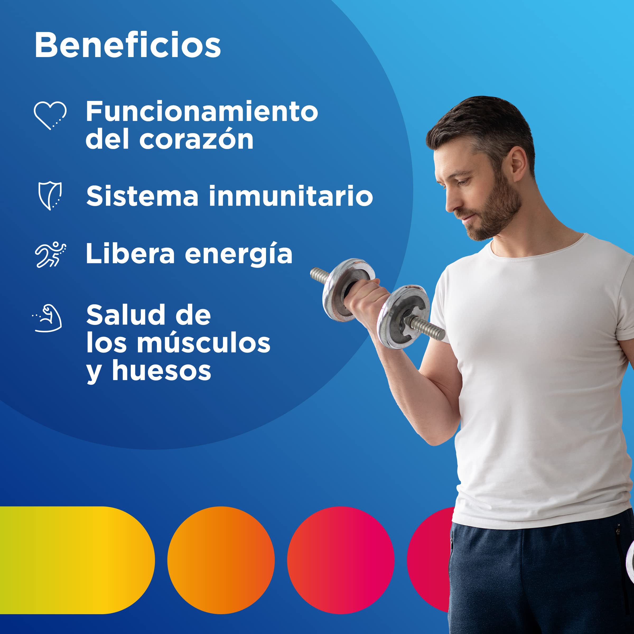 Multicentrum Hombre Complemento Alimenticio Multivitamínico y Multimineral Para Hombres, Con Vitamina C y D, Sin Gluten, 100 Comprimidos