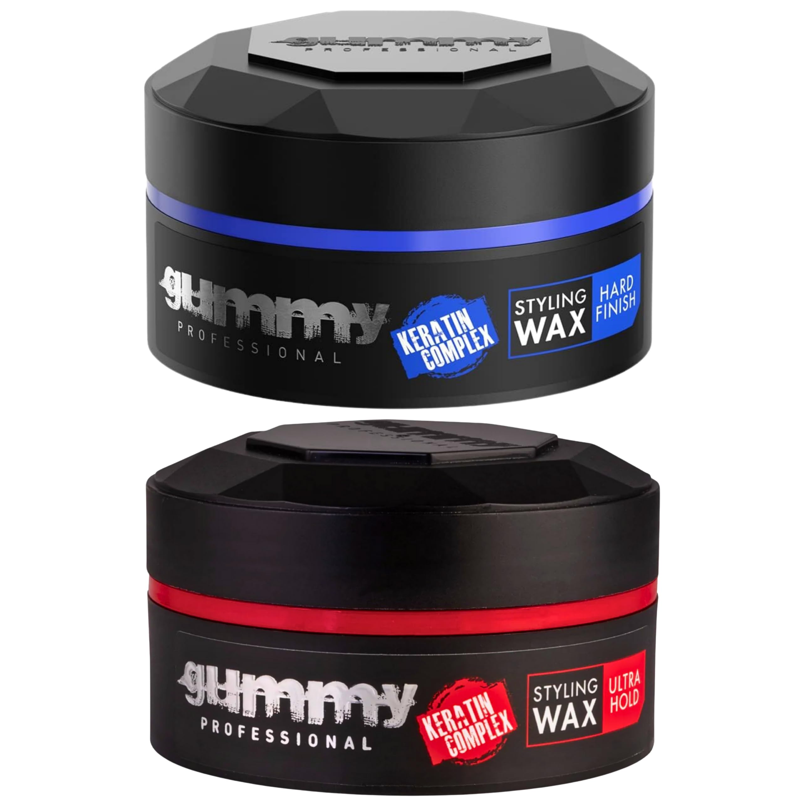 Fonex Styling Pack NUEVO: Gummy Styling Wax Hard Finish & Ultra Strong Hold (150 ml cada una) | Cera para el cabello con brillo extra | Cera para el pelo para hombres, hombres | Hair Wax Men para pelo corto y largo