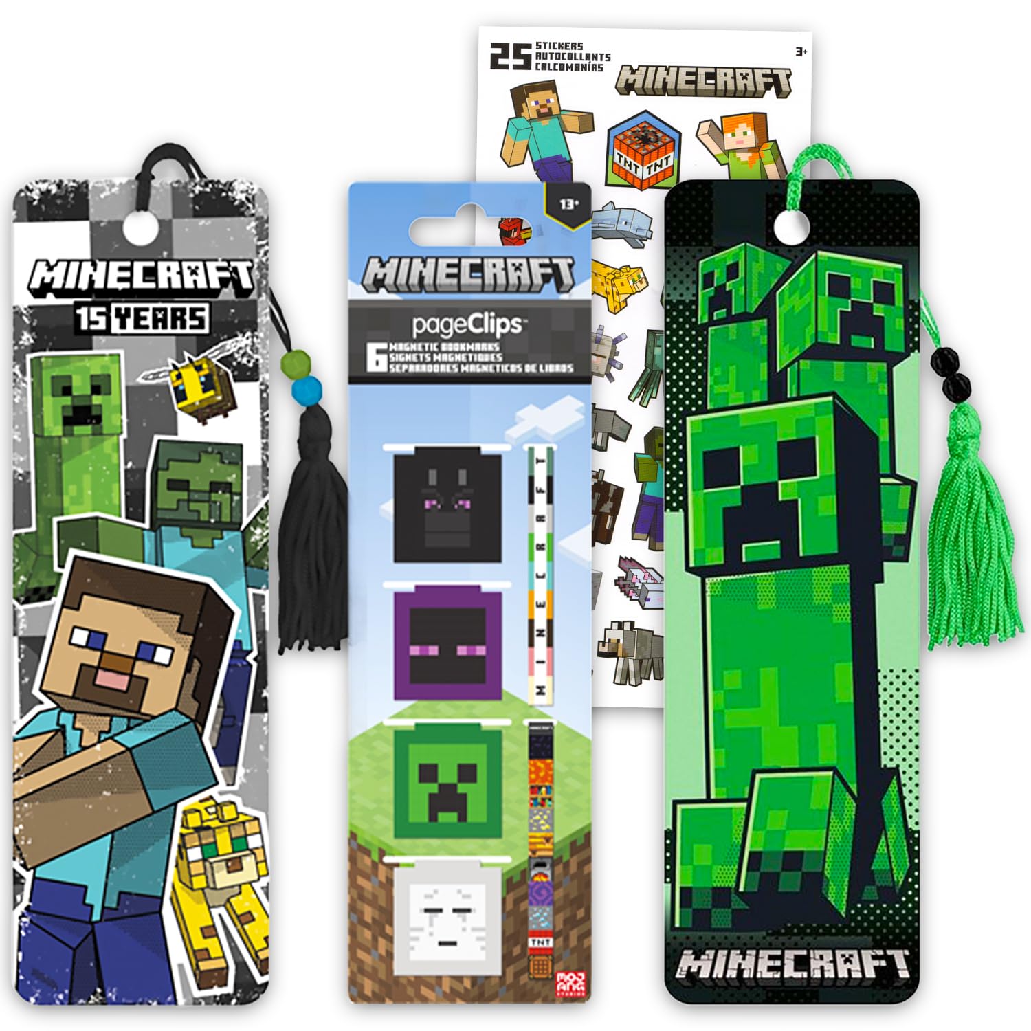 Amazon.com : Minecraft Bookmark Set - Bundle with 8 Bookmarks and
