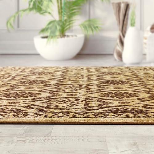 Miniatura 41 de Antep Rugs - Alfombras antideslizantes (antideslizante) 4 x 6 con parte trasera de goma floral geométrica de bajo perfil para interiores