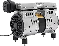 Vista 1 de Bomba de vacío sin aceite, 110V 370W Bomba de compresor de pistón sin aceite de alta presión Bomba de aire de vacío de alto flujo Cilindro doble