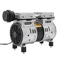 Vista 9 de Bomba de vacío sin aceite, bomba de vacío de flujo de 7 CFM, bomba de laboratorio sin aceite, bomba de succión de vacío silenciosa sin aceite