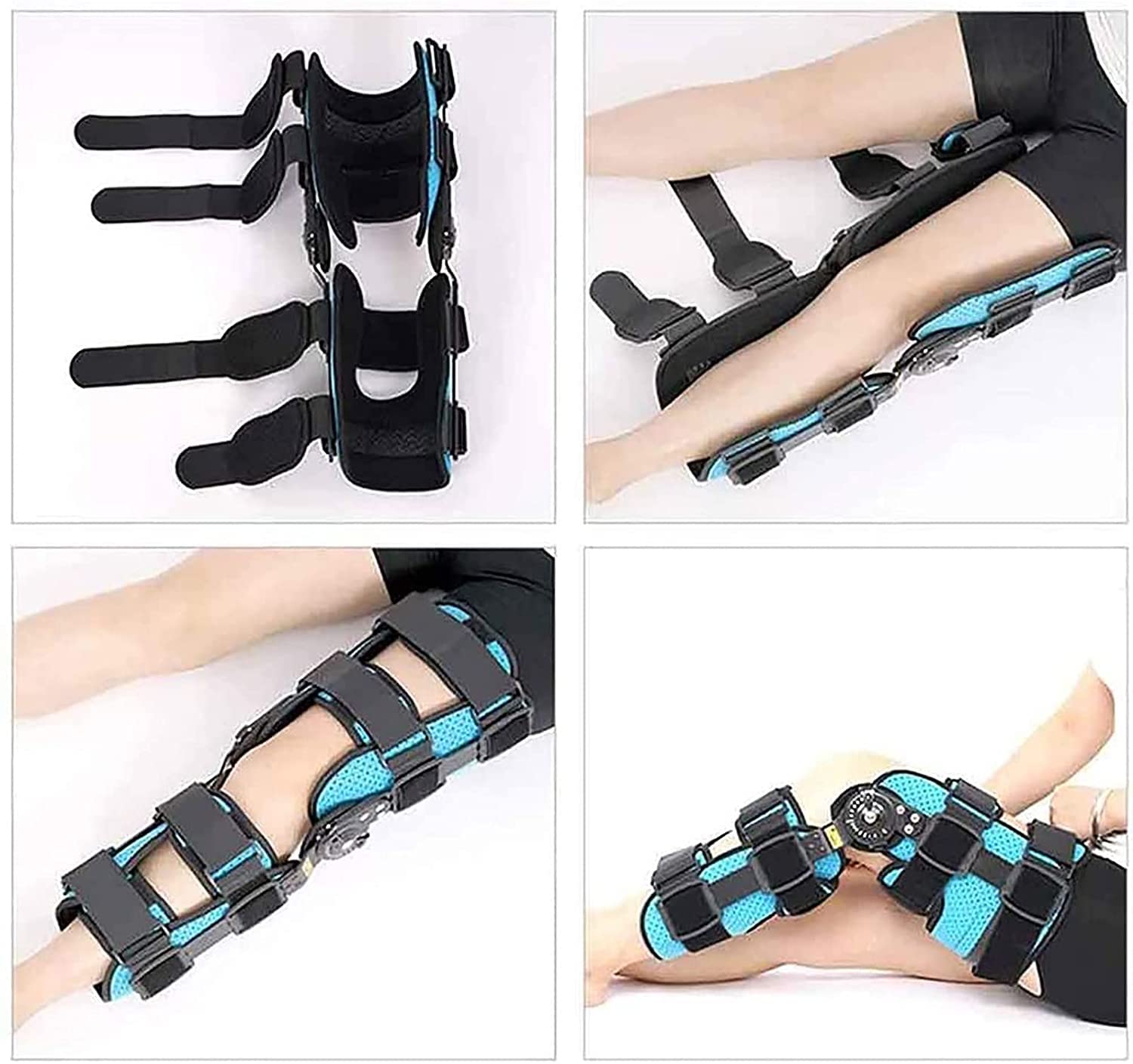 Regulowany orteza kolana przegubowy wspornik mocujący staw kolanowy aluminiowy stabilizator nóg sportowe urządzenie treningowe do urazów, M