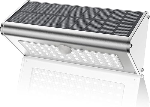 Miniatura 8 de Luces solares superbrillantes para exteriores IP65, a prueba de agua, 1100 lúmenes, inalámbricas, 4500 mAh, luz LED con sensor de movimiento, luces
