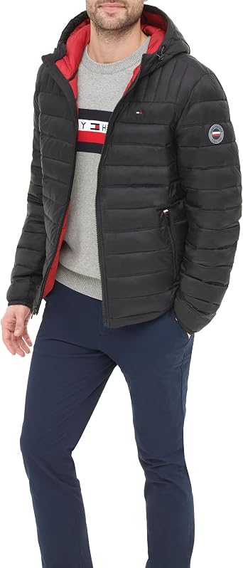 Tommy Hilfiger Mens Waterproof Ultra Loft Padded Hooded Puffer Jacket