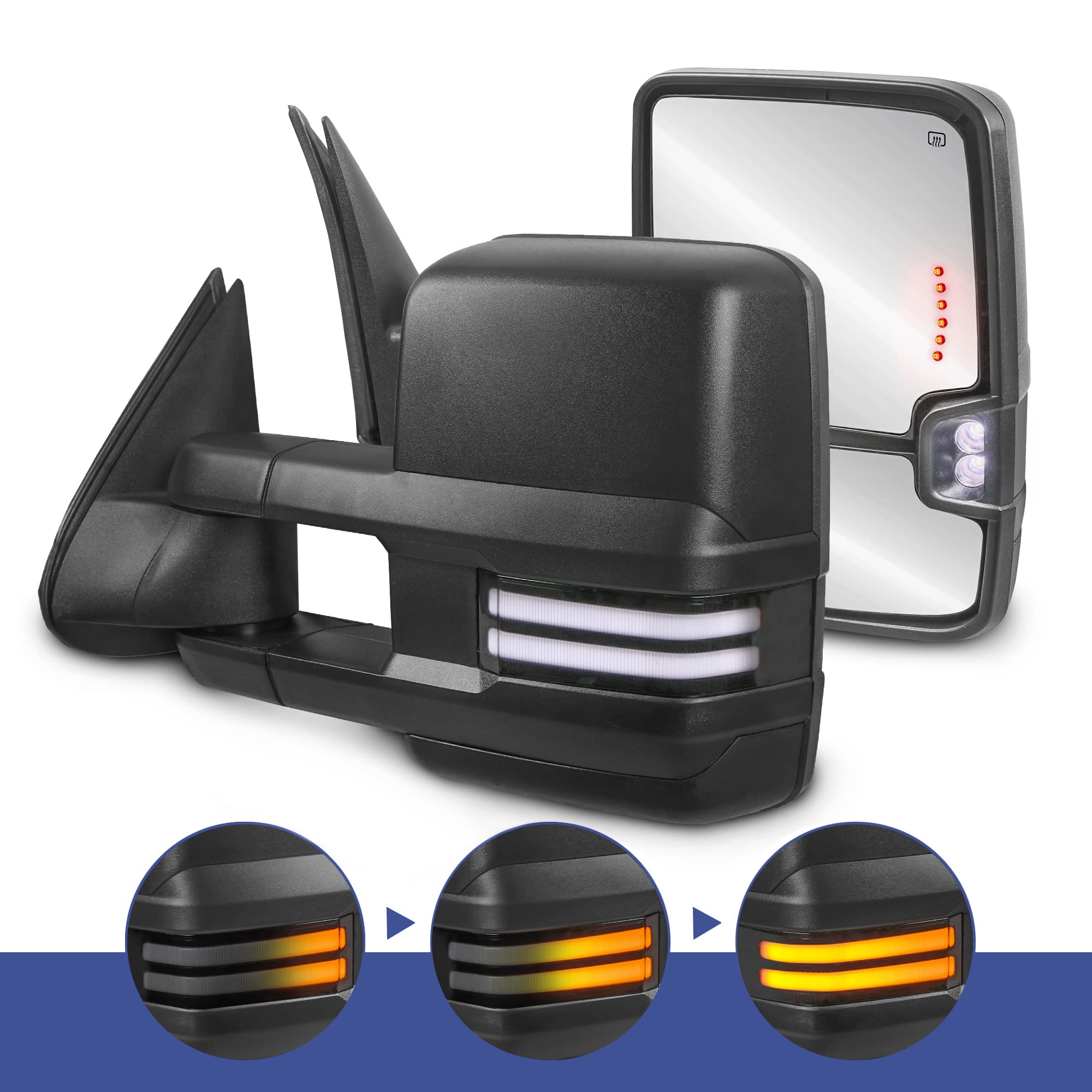 MOSTPLUS Power Heated Towing Mirrors Compatible with 2003 2004 2005