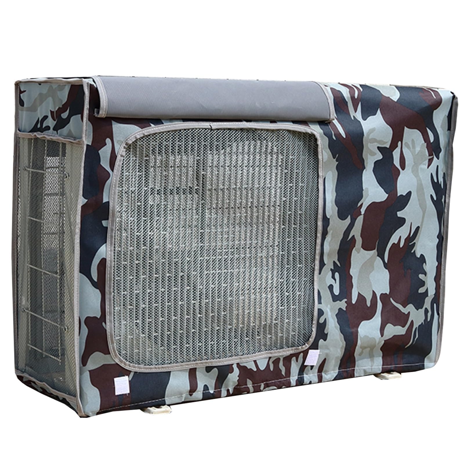 Cubre Aire Acondicionado Exterior, Funda para Aire Acondicionado Exterior Fabricada en Tela Oxford 600D, Malla y Revestimiento de Protección Solar(96x70x40cm/38x28x16in)