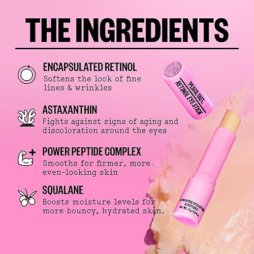 Miniatura 4 de PEACE OUT Skin Care Retinol Eye Stick, bálsamo diario de retinol antienvejecimiento para debajo de los ojos, ayuda a reducir las líneas finas y las