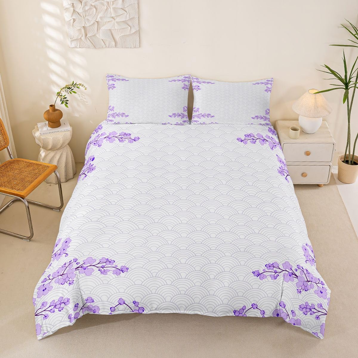 jejeloiu Cat Silhouette Pattern Duvet Cover Toddler Size Paw Print Bedding Set for Boys Girls Funny Cat Comforter Cover Bedroom Decor 2Pcs