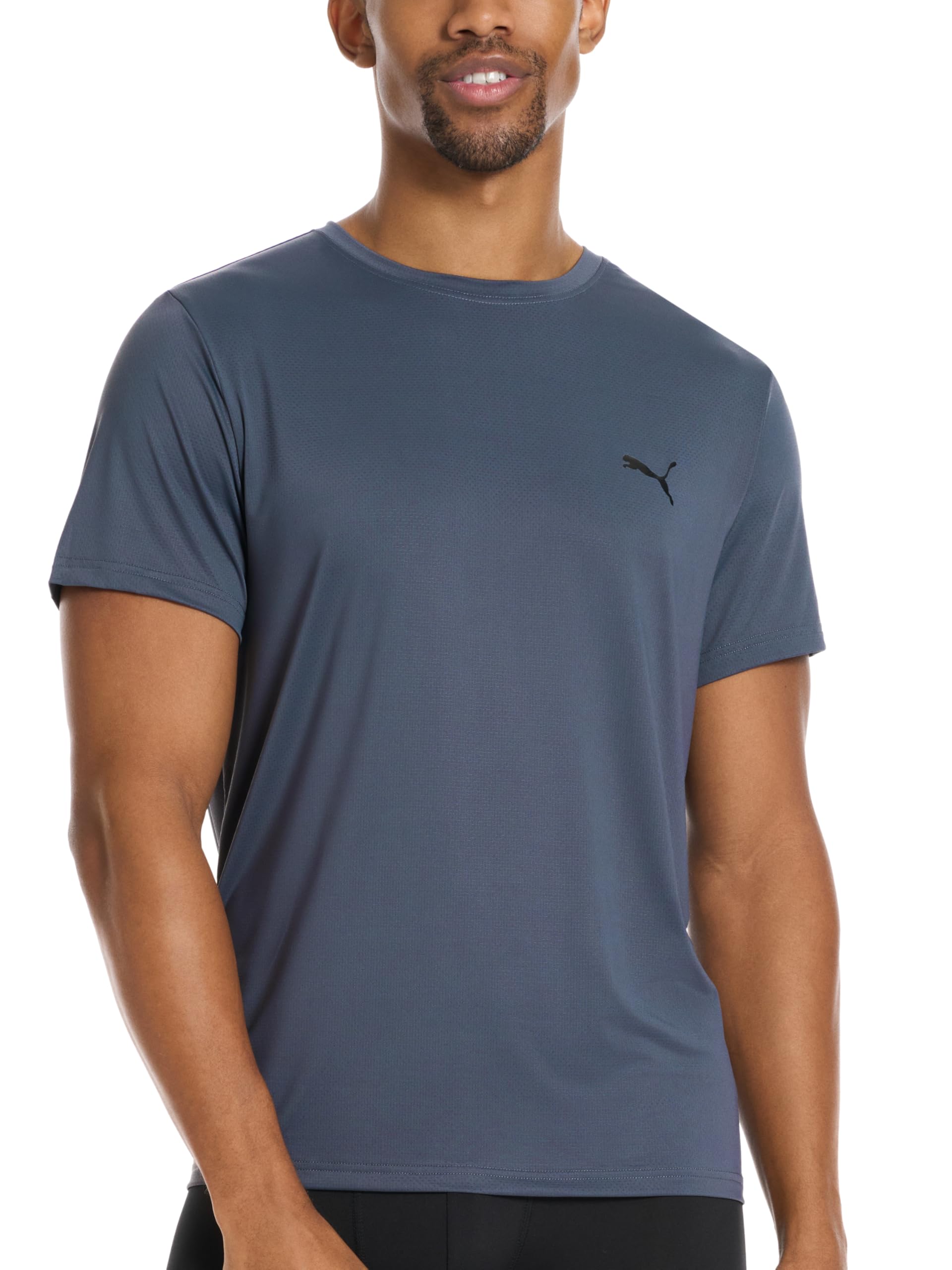 Puma Men's 360 Cool Mesh Crew Neck Tee Shirt, Grey, Small