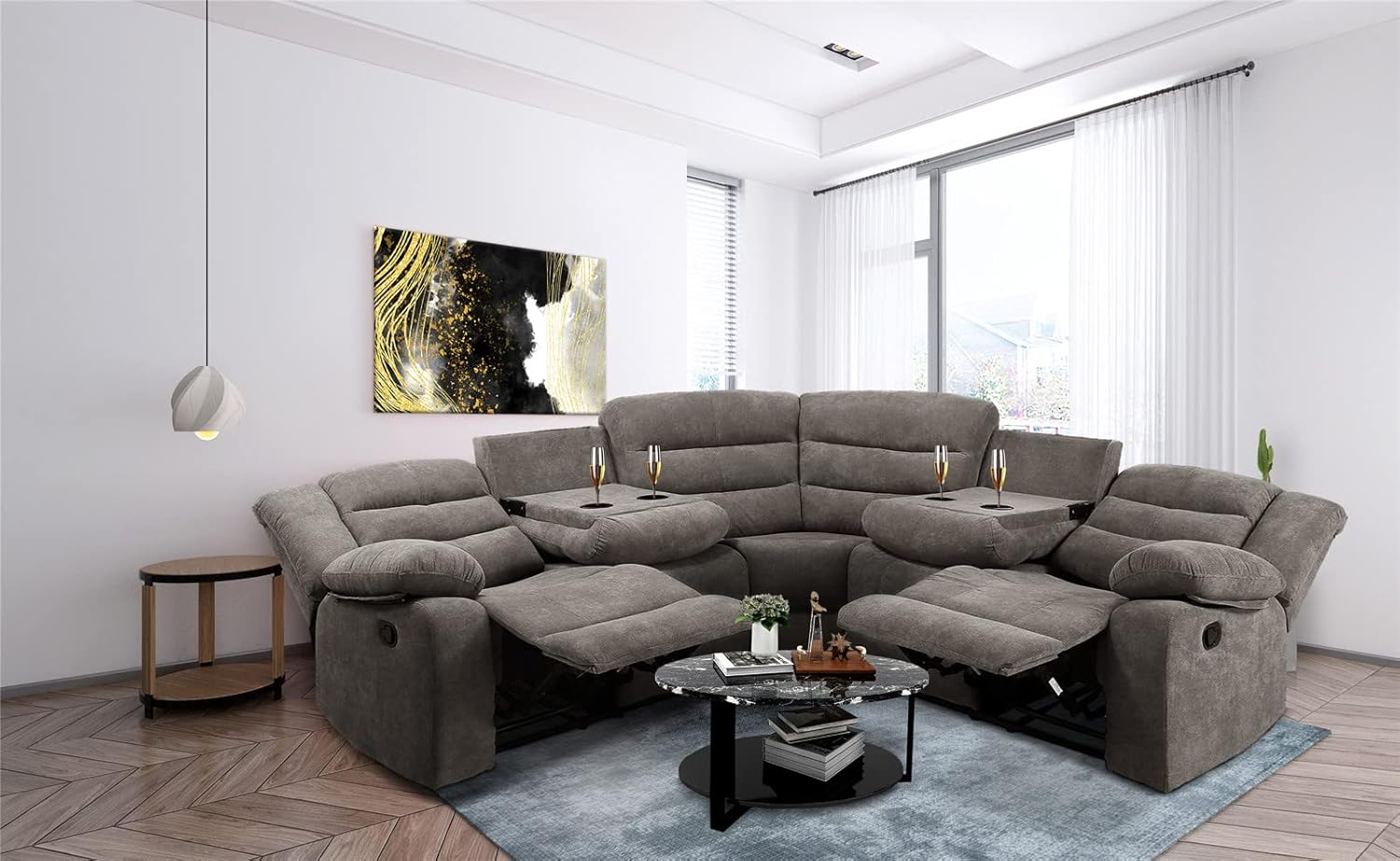 Sectional Couches for Living Room Furniture Sectional Sofa with Recliner