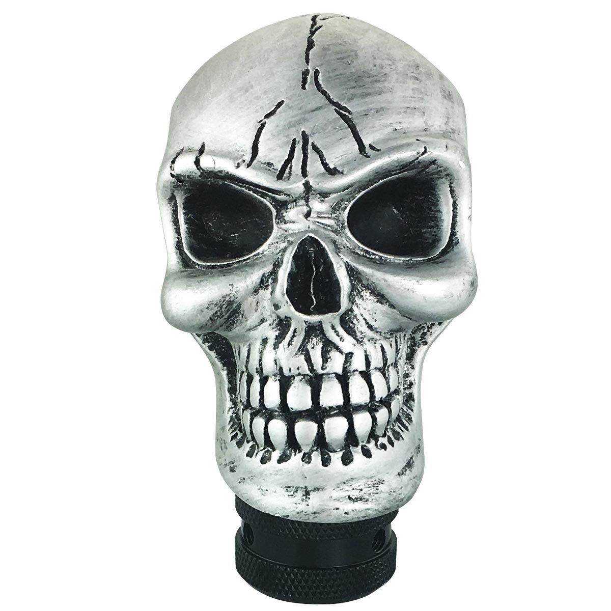 AbferSilver Stick Shifter Car Gear Shift Knob Skull Shifting Head Replace for Most Automatic Manual Truck Transport Vehicles