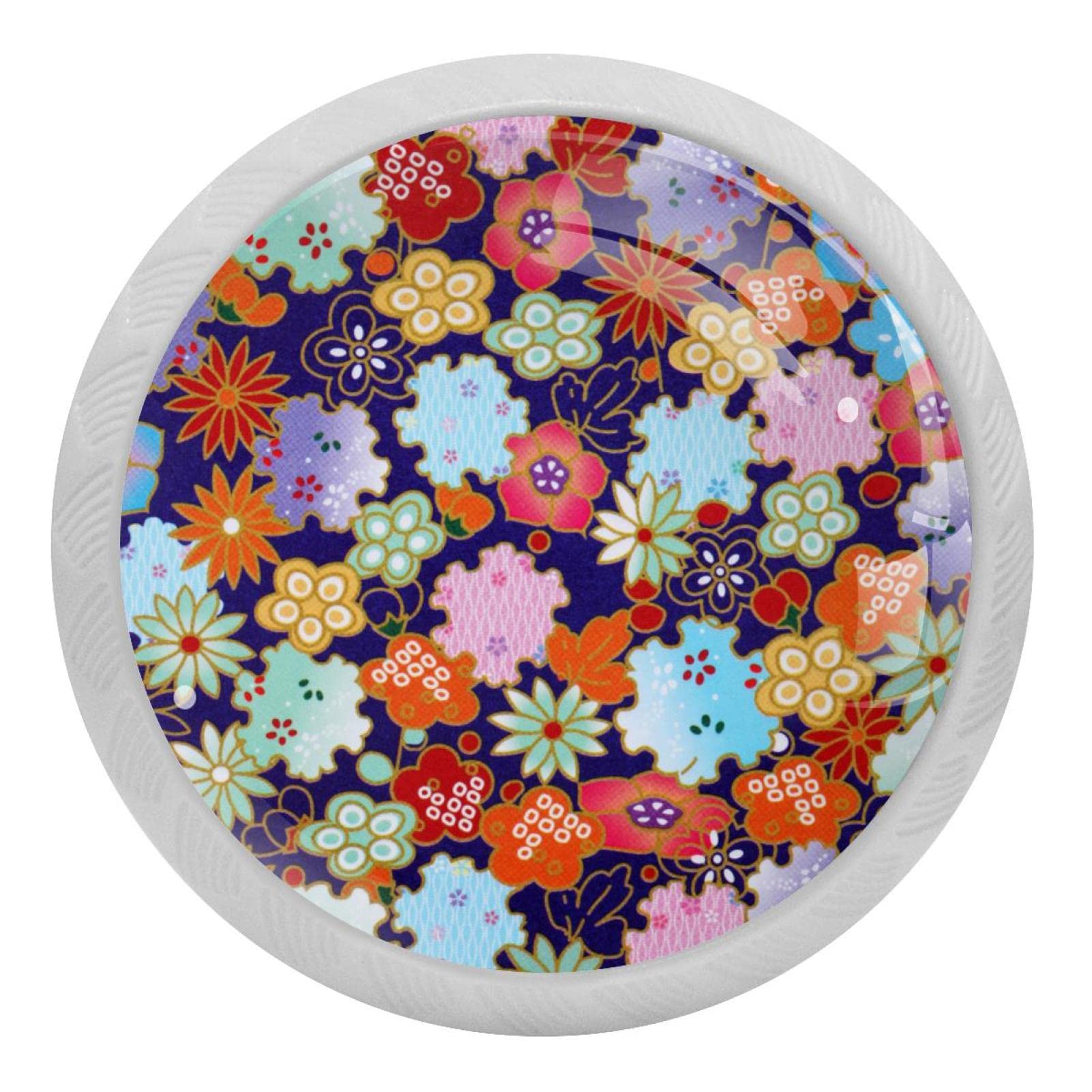 Boutons de tiroir japonais en verre pour porte de placard cuisine et armoire