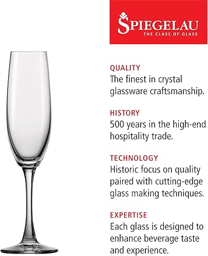 Miniatura 2 de Spiegelau Copas de Champán para Amantes del Vino, Juego Elegante de Copas de Champán de Cristal para Regalo, Perfecto para Prosecco, Rosa Espumoso,