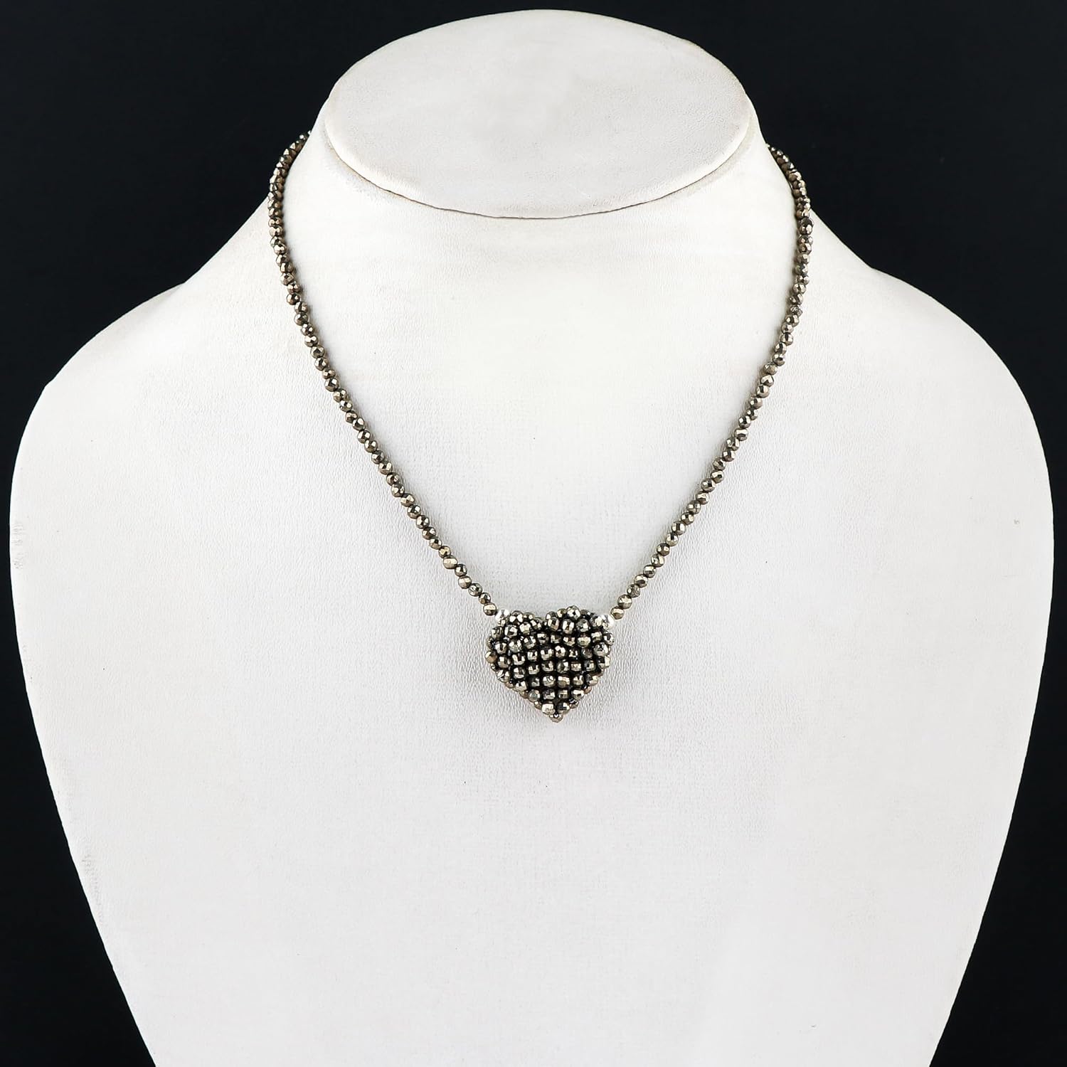 Natural Ruby Gemstones Beaded Choker Necklaces, Crochet Heart Beads Jewelry, Handmade Woven Women Gifts Necklace, Healing Crystals, Sliver Plated Adjustable Chain 18inch - Image 5