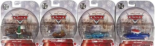 Miniatura 6 de Mattel Disney Pixar Cars Holiday Christmas Edición Especial Winter Series Juego completo de 8 vehículos fundidos a presión de GYD55-956A