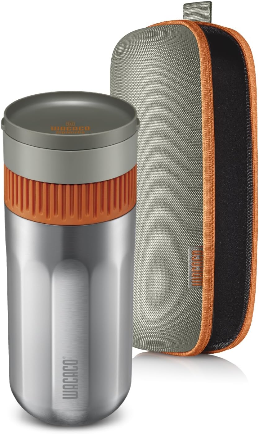 Pipamoka Portable Coffee Maker with Protective Case Bundle - Drip-Free Travel Coffee Brewer for Home & Outdoor Use