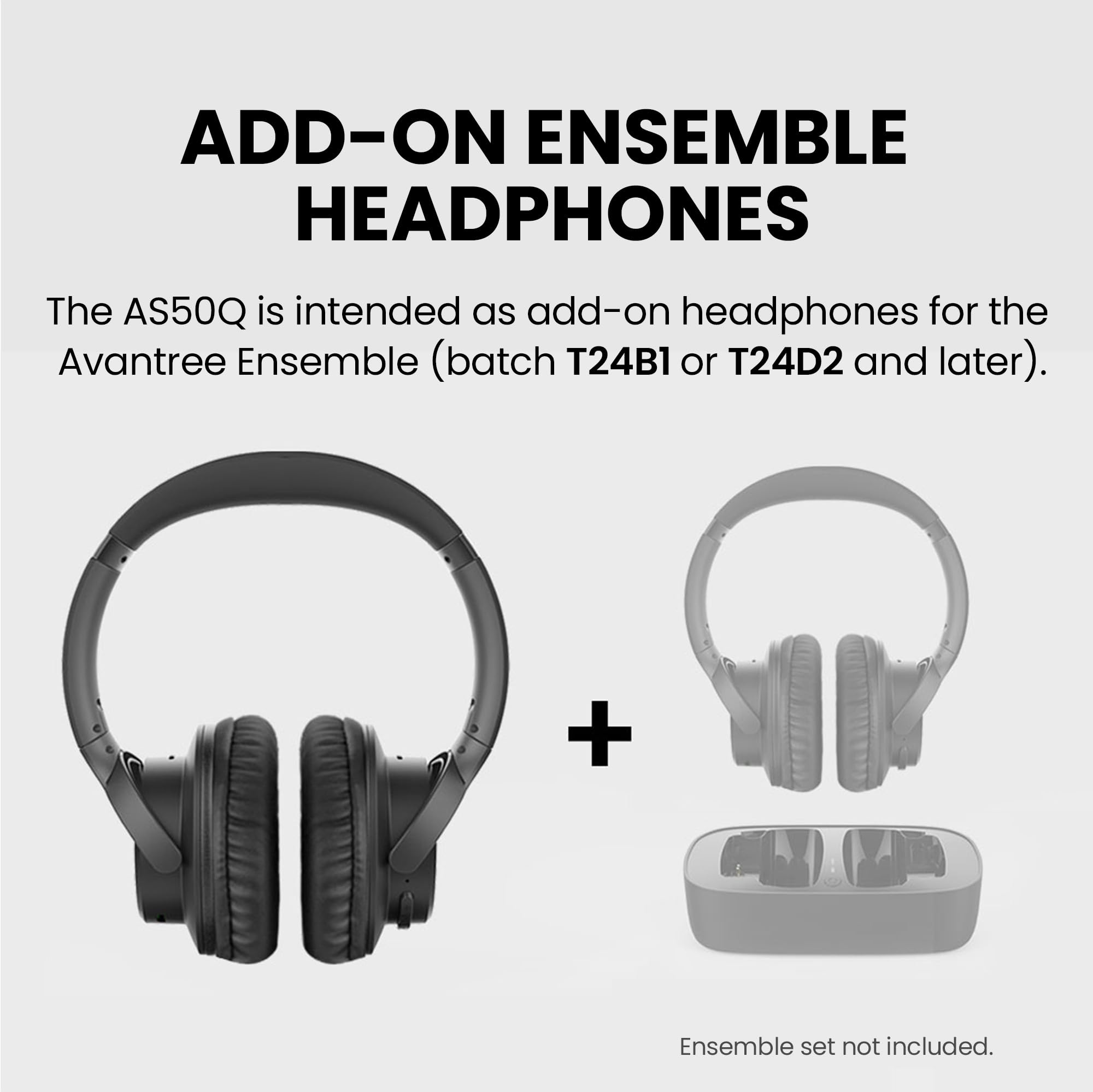 Add-On Earphones Avantree AS50Q per TV Ensemble Compatible T24B1 T24D2 - Dettaglio