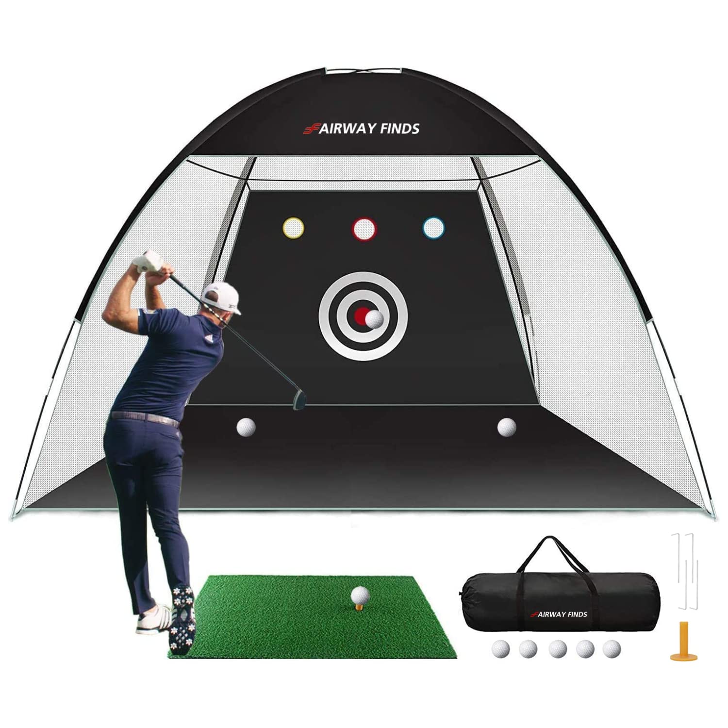 Golf Practice Net, Golf Nets for Backyard Driving with Target Golf Hitting Training for Driving, Golf Chipping Net Indoor Outdoor